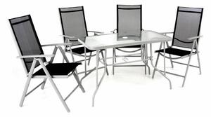 GARTHEN Kerti összecsukható készlet asztal + 4 szék