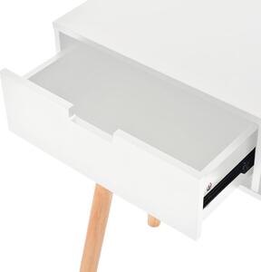 VidaXL fehér tömör fenyőfa tálalóasztal 80 x 30 x 72 cm