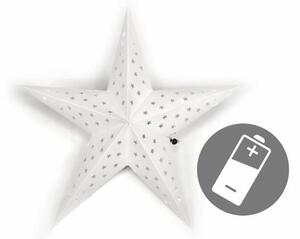 Karácsonyi csillag időzítővel 60cm/10x LED Fehér