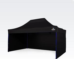 Elárusító sátor 3x4,5m - Fekete