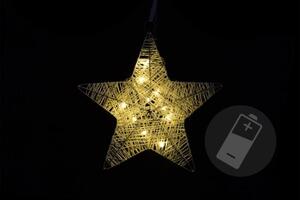 Karácsonyi csillag 25cm/10x LED - meleg fehér