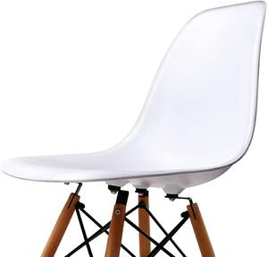 4 db modern szék, asztallal beltérre, vagy kültérre - Fehér