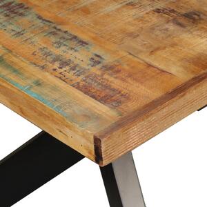 VidaXL tömör újrahasznosított fa/acél étkezőasztal 180 cm