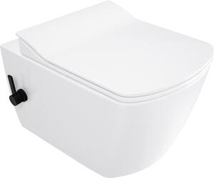Deante Blur, bidé funkciós WC-csésze 525x372x349 mm, matt fehér fényes-fekete, DEA-CDZ_6WNW