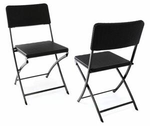 GARTHEN Kerti összecsukható szék 2 db fekete