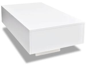 VidaXL Fehér magasfényű dohányzóasztal