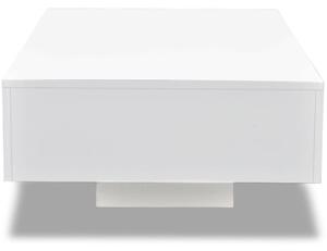 VidaXL Fehér magasfényű dohányzóasztal
