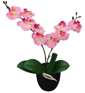 VidaXL műorchidea virágcseréppel 30 cm rózsaszín