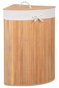 Springos Szennyeskosár, bambusz, 73 L, 47x60 cm, natúr