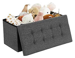 OTO tárolós puff, 76x38x38cm, antracit SongmicsHome