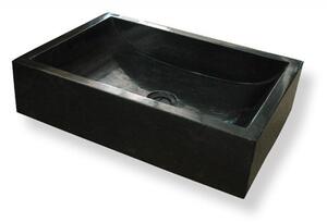 Mosdókagyló márvány VESTER Black 55 x 40 cm