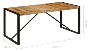 VidaXL étkezőasztal tömör nyers mangófa 180 cm