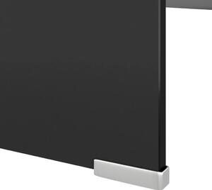 VidaXL Fekete üveg TV/monitor állvány 120x30x13 cm