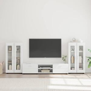 TV szekrény garnitúra fiókkal FLORIN 3 pcs Fehér Faanyag