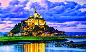 Poszter tapéta Mont Saint - Michel vlies 152,5 x 104 cm vlies 152,5 x 104 cm