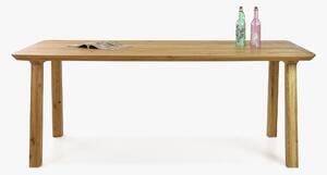Tömörfa étkezőasztal - lekerekített sarkak, Tina 200 x 100 cm