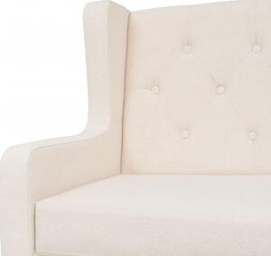 VidaXL 2 személyes krém-fehér szövet kanapé