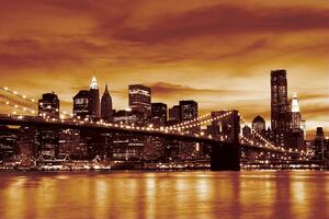 Poszter tapéta Brooklyn Bridge - New York vlies 208 x 146 cm vlies 208 x 146 cm