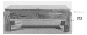 Massziv24 - KOLINS dohányzóasztal 110x60cm, akác, mézszínű