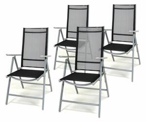 Kerti szék összecsukható GARTHEN 4 db - fekete