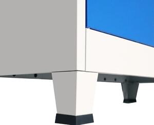 VidaXL szürke/kék fém irodaszekrény 90 x 40 x 90 cm