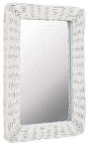 VidaXL fehér fonott vessző tükör 40x60 cm