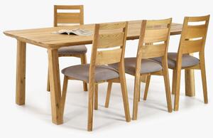 Tömörfa Tina étkezőasztal + Virginia tölgy székek