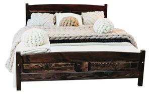ANGEL magasított ágy + MORAVIA szendvics matrac + ágyrács AJÁNDÉK, 120x200 cm, dió-lakk