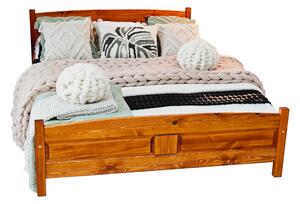 JOANA magasított ágy + matrac + ágyrács AJÁNDÉK, 140x200 cm, éger-lakk