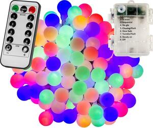 VOLTRONIC® Világítás 10 m 100 LED színes 3 AA + vezérlő