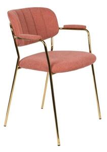 Jolien karfás design szék, rózsaszín