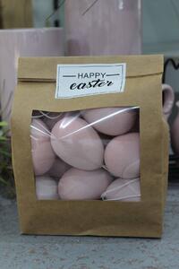 Rózsaszín tojások 15db 6cm