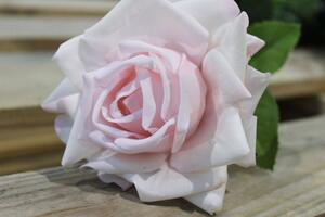 Rózsaszín mű virágzó rózsa 74cm