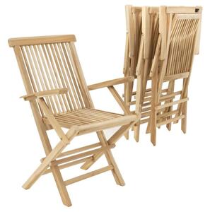 Kerti szék összecsukható 4db DIVERO® - tíkfa