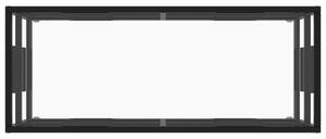 VidaXL fekete TV-szekrény edzett üveggel 100 x 40 x 40 cm