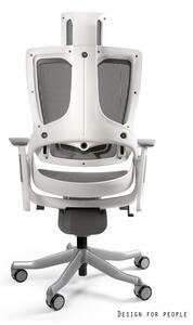 UNIQUE WAU 2 ergonomikus irodai szék, fehér váz-sötétszürke háló