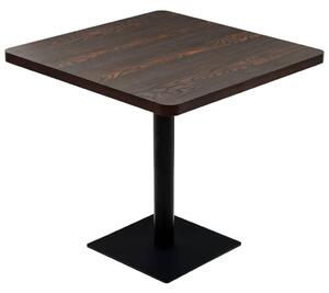 VidaXL sötét hamuszínű MDF/acél bisztró asztal 80 x 80 x 75 cm