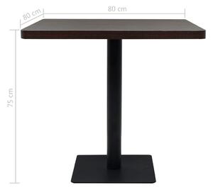 VidaXL sötét hamuszínű MDF/acél bisztró asztal 80 x 80 x 75 cm
