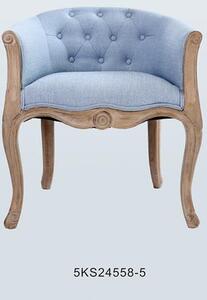 Fotel velvet rubberwood 73x75x87 párna kék