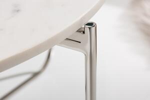 Design dohányzóasztal Tristen 62 cm márvány fehér - raktáron