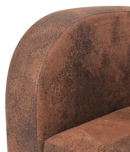 VidaXL háromszemélyes barna művelúr kanapé