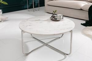 Design dohányzóasztal Tristen 62 cm márvány fehér