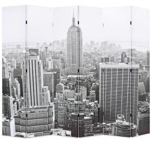 VidaXL fekete-fehér New York mintás paraván 228 x 170 cm