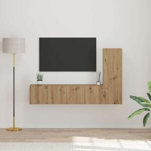 TV szekrény garnitúra 3 pcs Artisan tölgy Faanyag