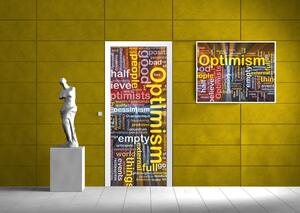 Poszter tapéta ajtóra Optimizmus öntapadós 91 x 211 cm öntapadós 91 x 211 cm