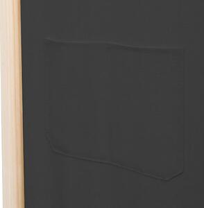 VidaXL szürke 5-paneles szövetparaván 200 x 170 x 4 cm
