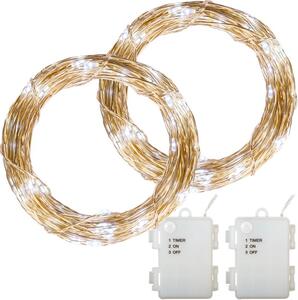 VOLTRONIC® LED lánc 2x 100 LED hideg fehér