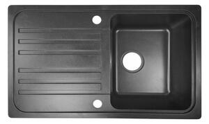 AQUAMARIN Mosogatótálca gránit 76 x 46 cm fekete