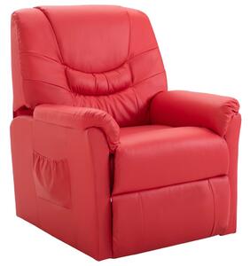 VidaXL piros műbőr dönthető szék