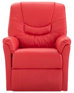VidaXL piros műbőr dönthető szék
